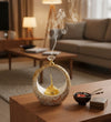 Islamic Round Crescent Frame with Hanging Golden Dome Showpiece